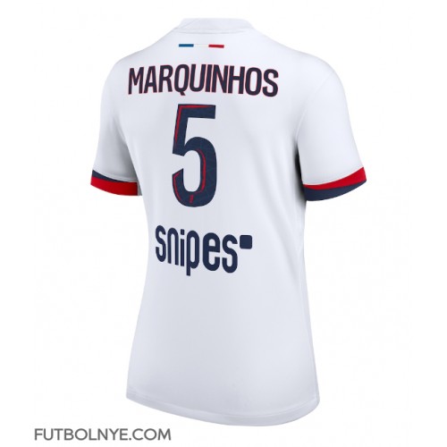 Camiseta Paris Saint-Germain Marquinhos #5 Visitante Equipación para mujer 2025-26 manga corta